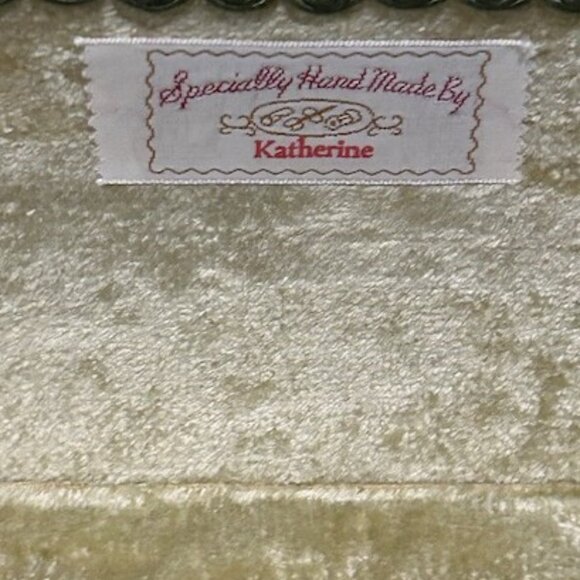 DECOUPAGE Octagon Handmade Flower Wood Lucite Handle PURSE - Picture 9 of 11